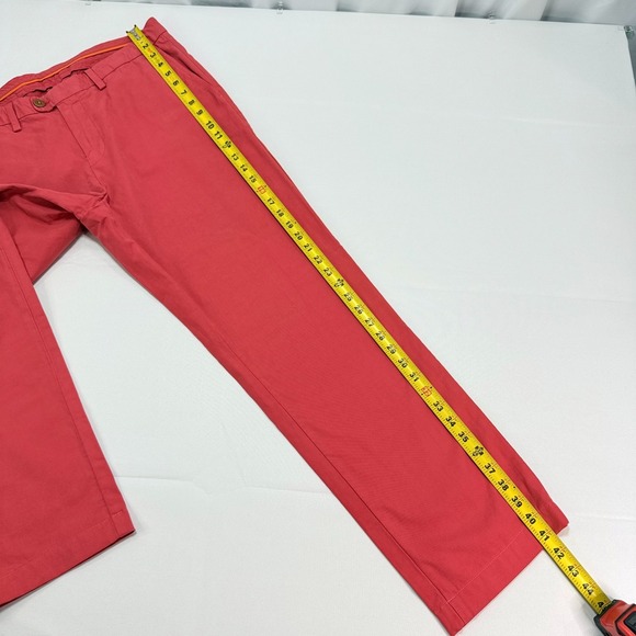 Tommy Bahama Chino Pants‎ Mens 36x30 Red Pima Cotton Straight Leg Twill Slacks - Picture 6 of 10